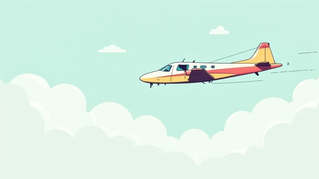 airplane in flight