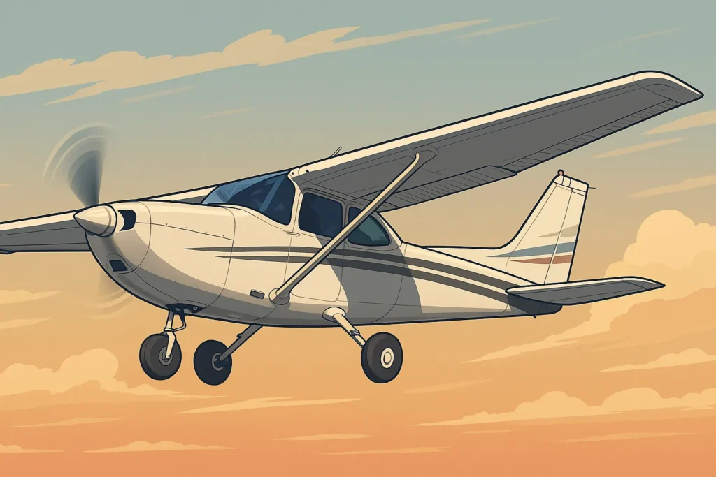 small airplane in flight