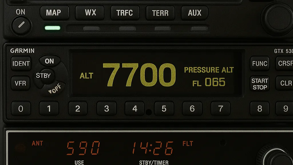 transponder squawk 7700